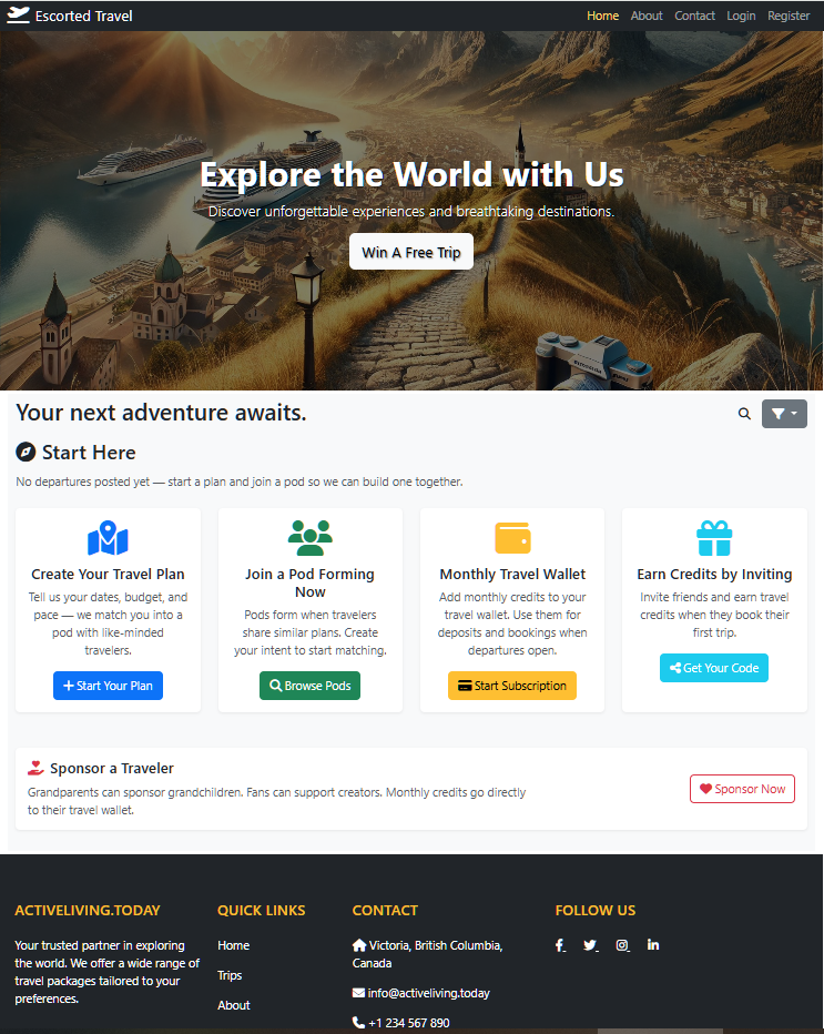 Travel Platform Interface